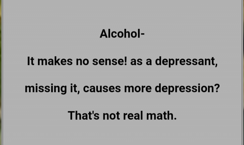 Alcohol makes no sense meme